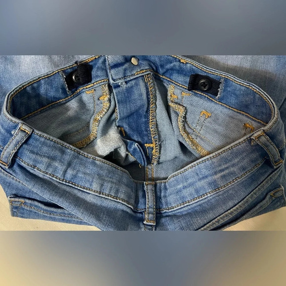 GAP Kids Unicorn Rainbow Denim Jeans Skinny Adjustable Waist Girls Size 10 - Picture 14 of 14